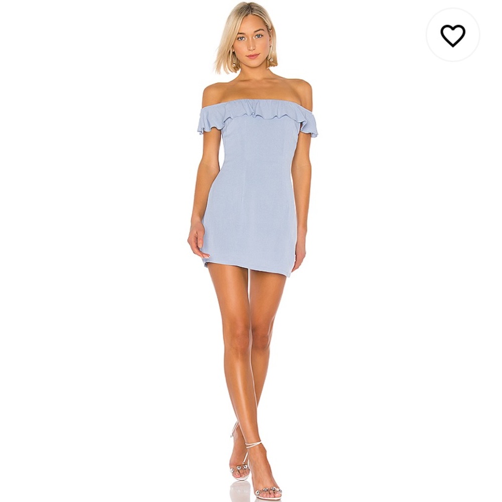 Lindsey Mini Dress in Dusty Blue